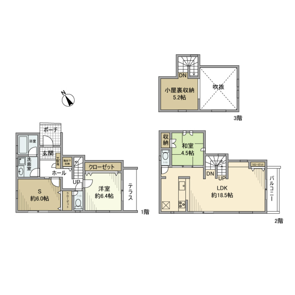 東大泉戸建　の間取り図