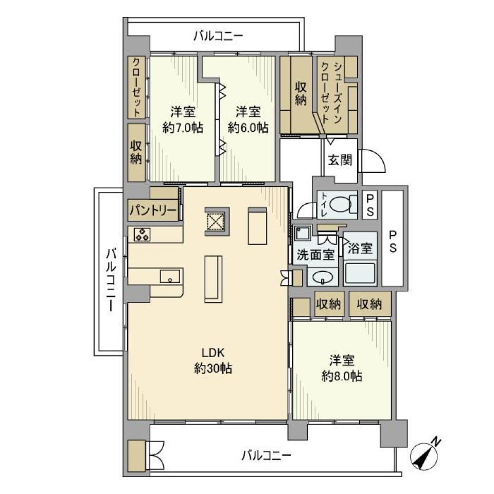 ビジネスマンのアトリエの間取り図