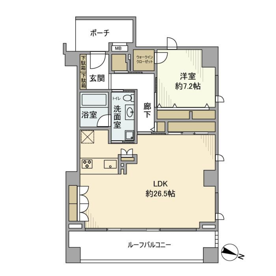 グランフォルム赤坂　204号室の間取り図