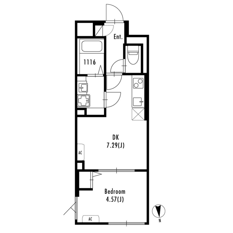 GRANPASEO北新宿　206号室［新築］の間取り図