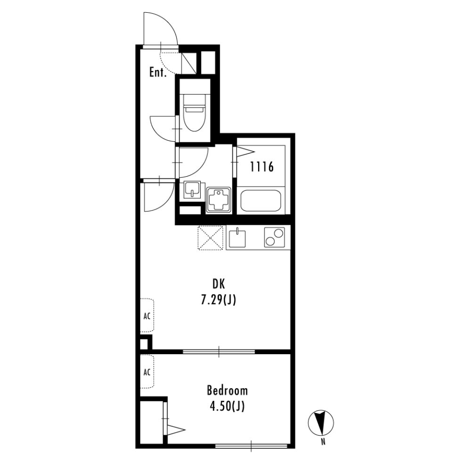 GRANPASEO北新宿　407号室［新築］の間取り図