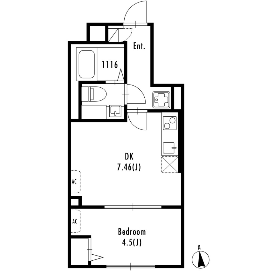 GRANPASEO北新宿 301号室［新築］の間取り図