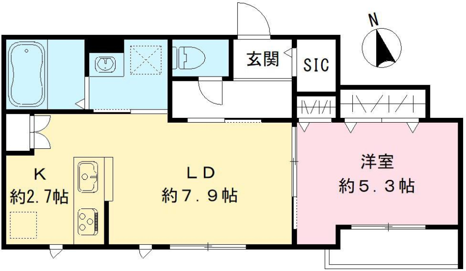 Sereno S.　セレーノエス　102号室の間取り図