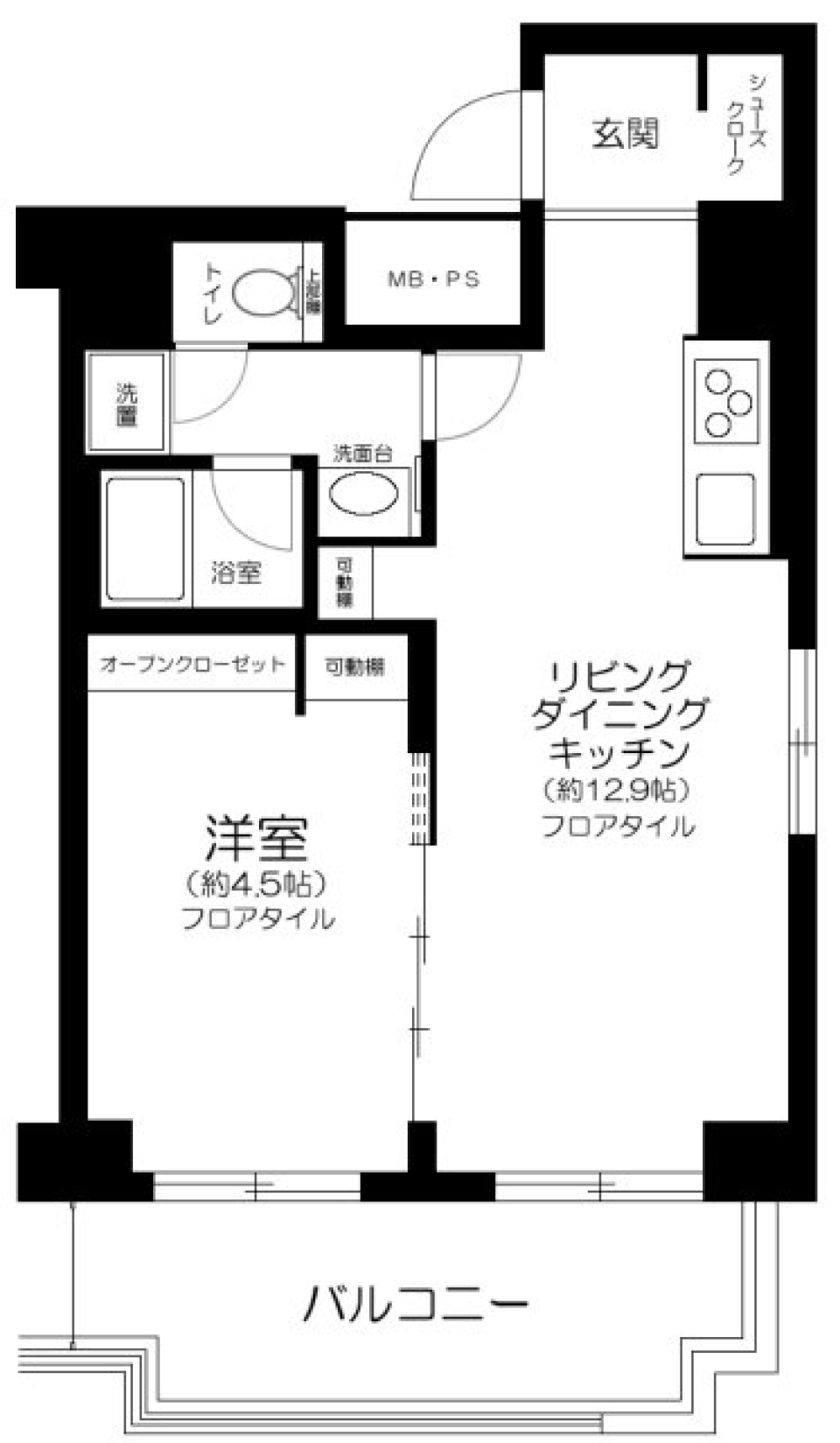 メイツ伊勢佐木長者町　805号室の間取り図