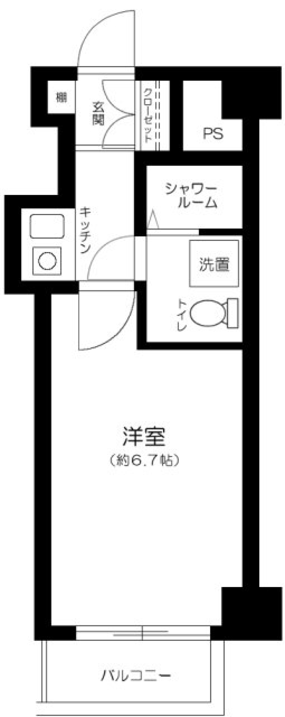 フラッツ大橋　505号室の間取り図