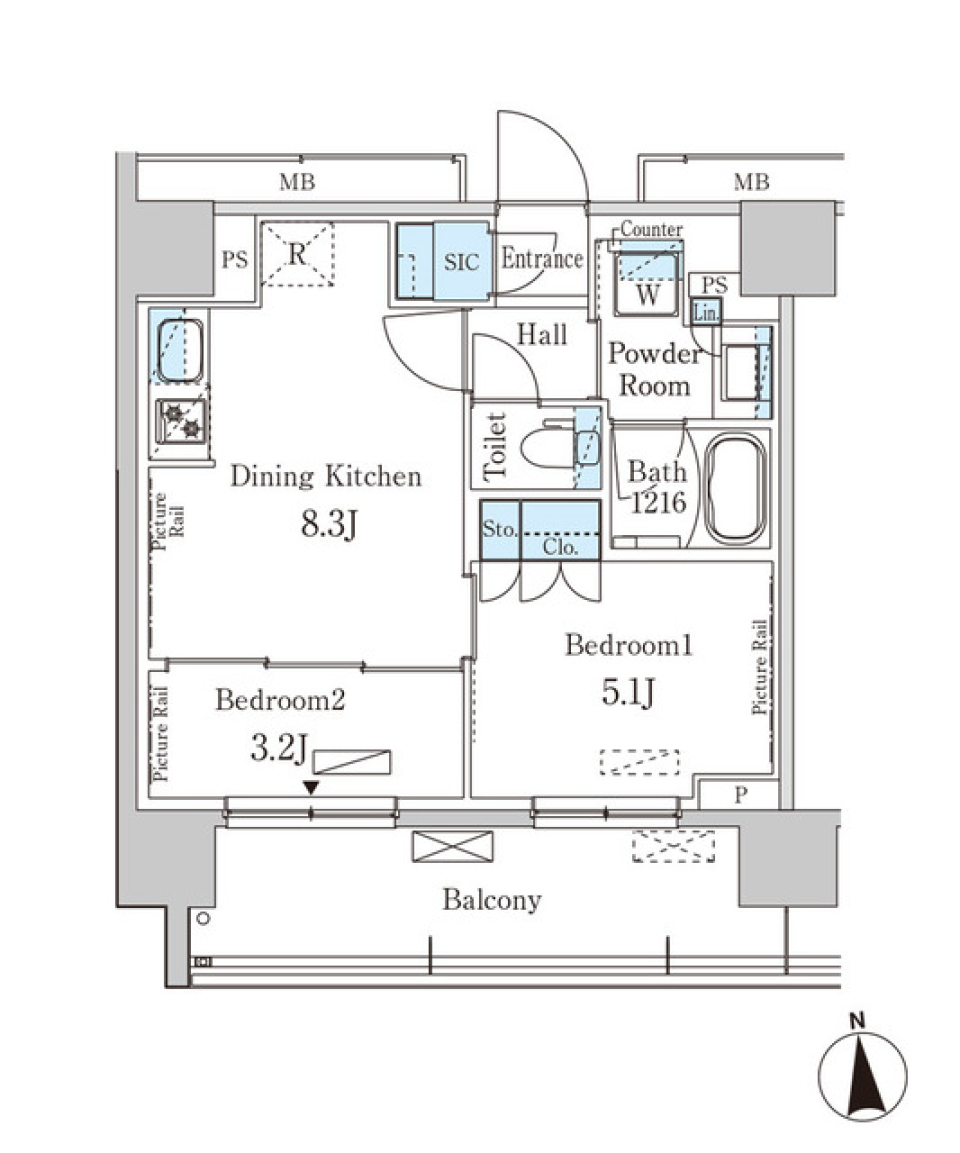 パークアクシス上野ＥＡＳＴ　606号室［ペット可］の間取り図