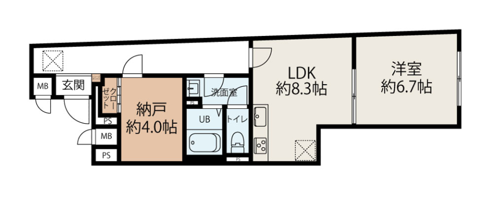 スカイヒルズ徳丸［ペット可］の間取り図