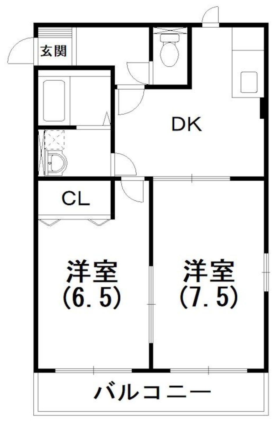 黄色のキッチンでなに作る？の間取り図