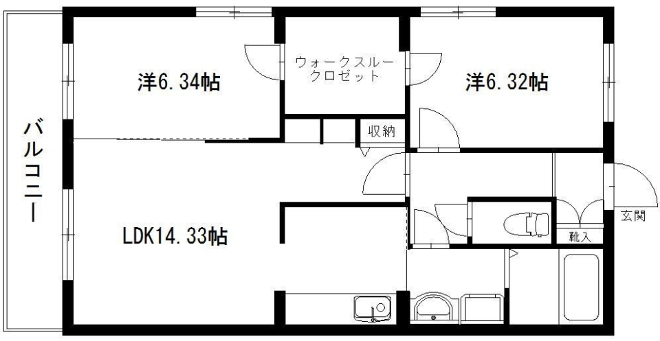 モダンなミッドナイトブルーの間取り図