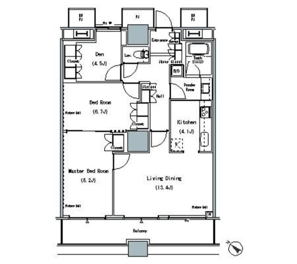 ＴＨＥ　ＴＯＫＹＯ　ＴＯＷＥＲＳ　ＭＩＤＴＯＷＥＲ　2912号室［ペット可］の間取り図