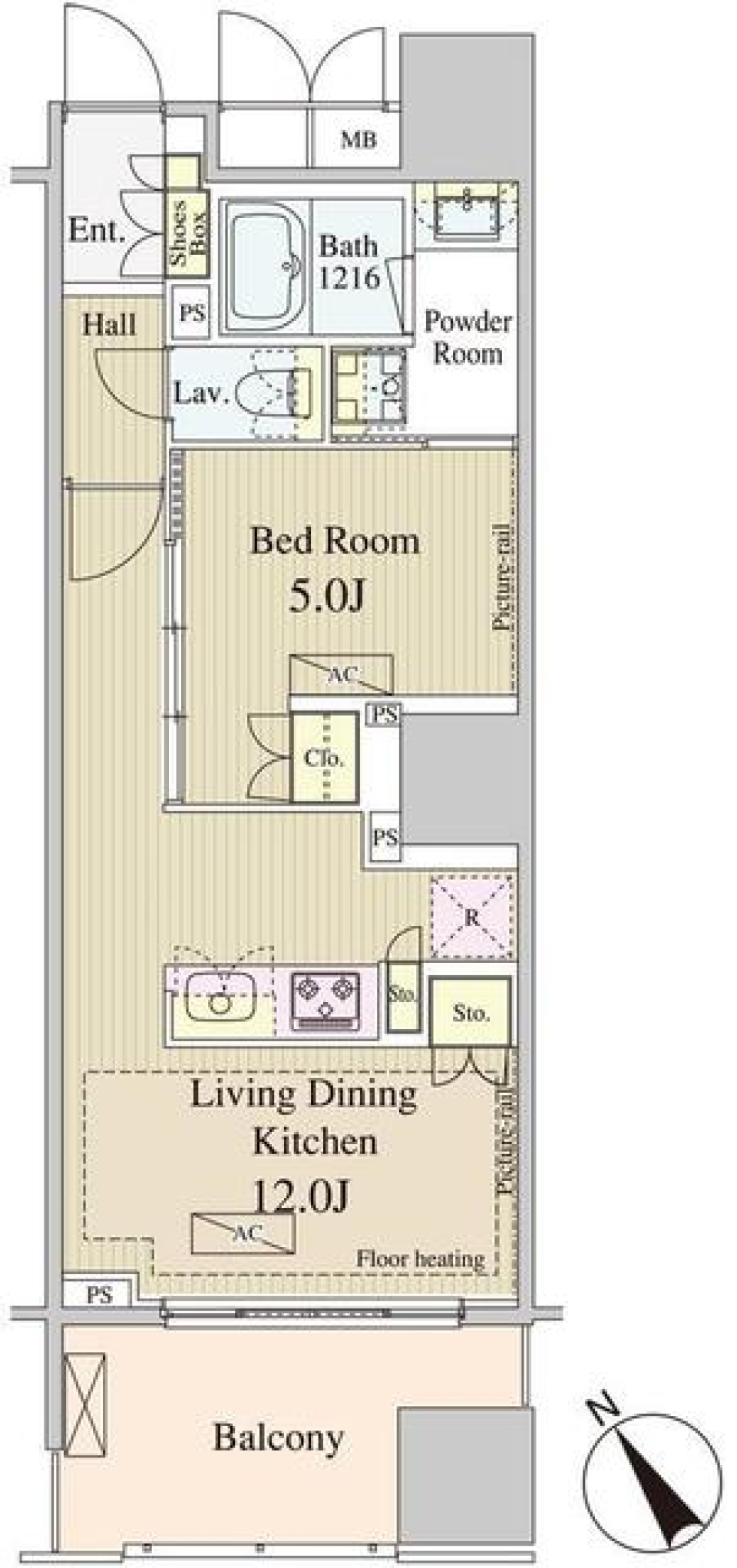 ウェンブリー表参道　905号室の間取り図