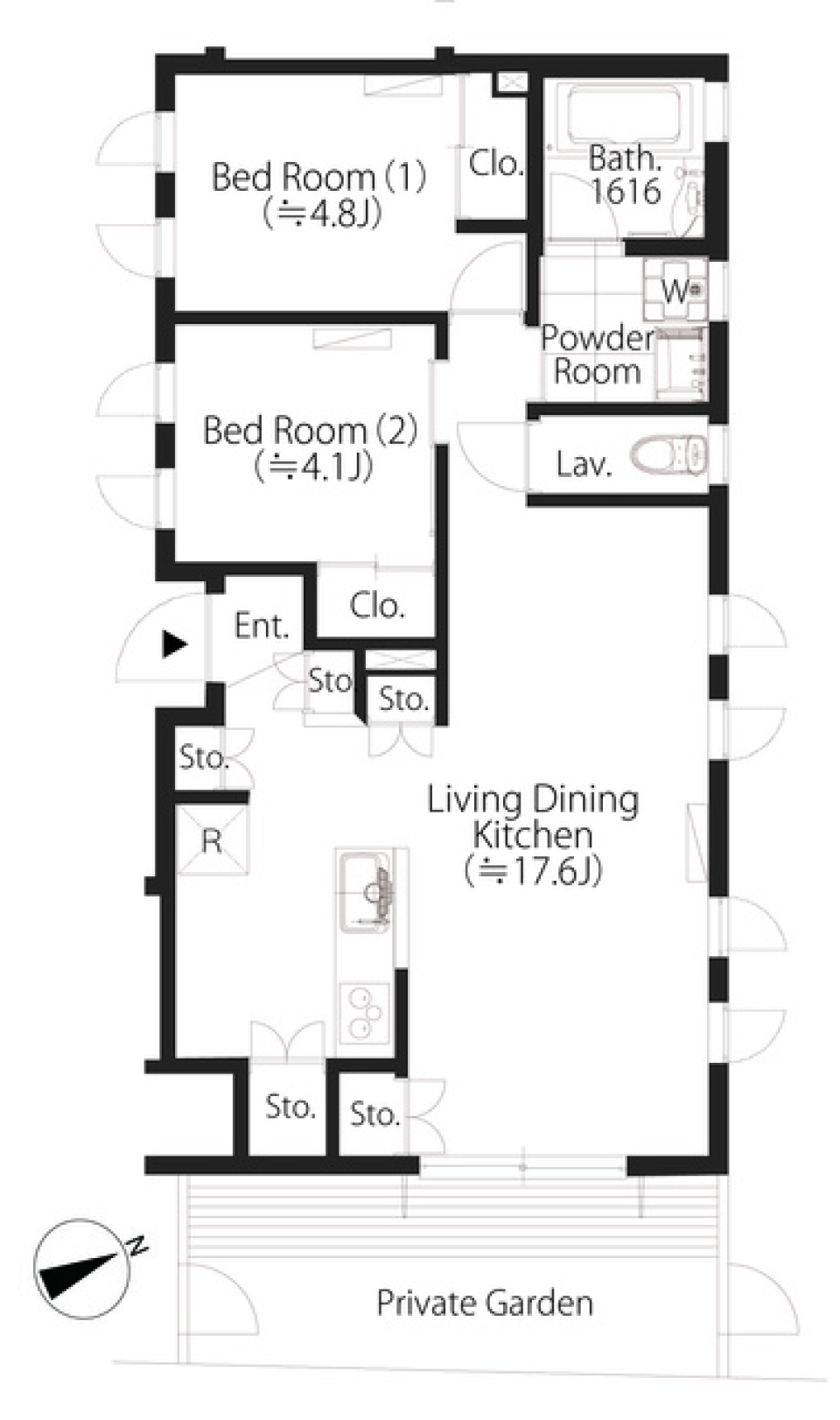 ＢＲＩＣＫ　ＨＯＵＳＥ　104号室の間取り図