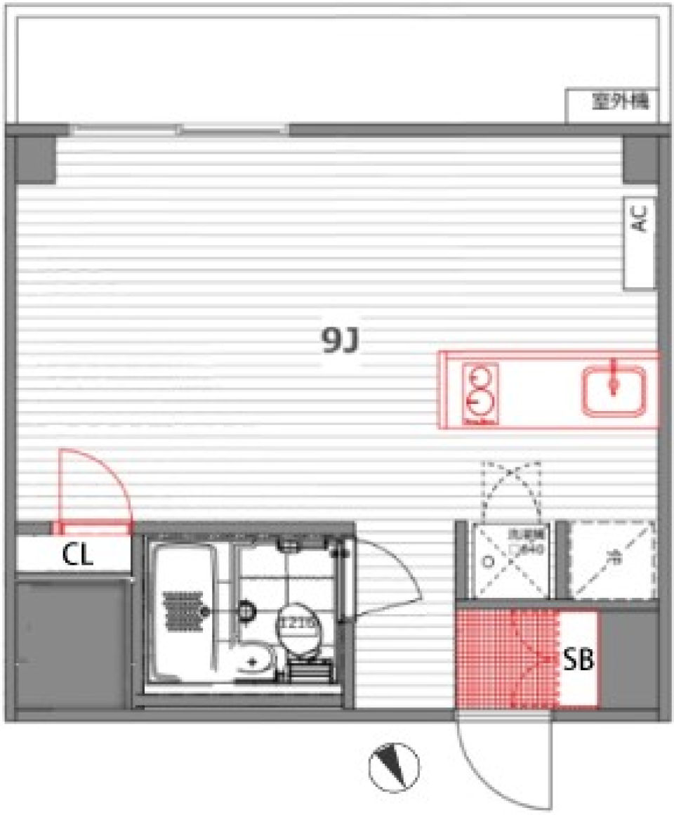 インペリアル六本木1号館　201号室の間取り図