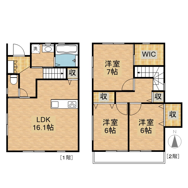 ファミリーにおすすめの3LDKテラスハウス