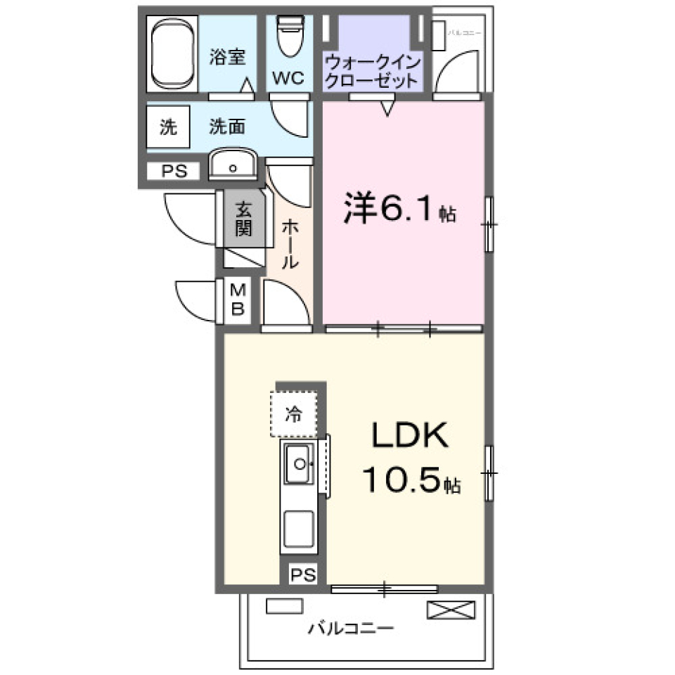 ヴィラ　ビスタ　303号室［新築］の間取り図