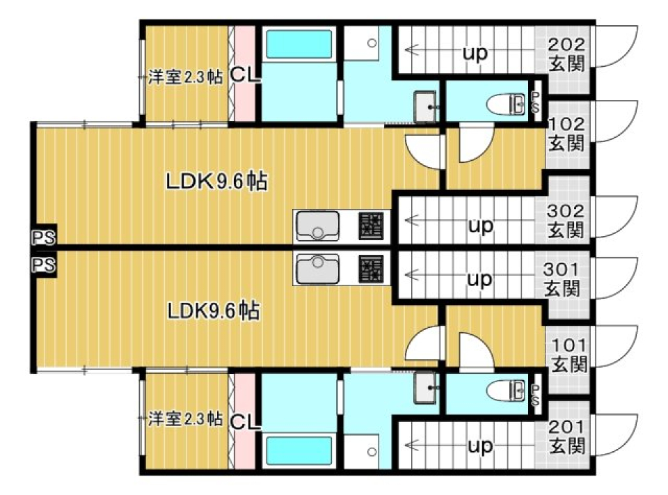 EBONY Ⅱ　102号室［ペット可］の間取り図