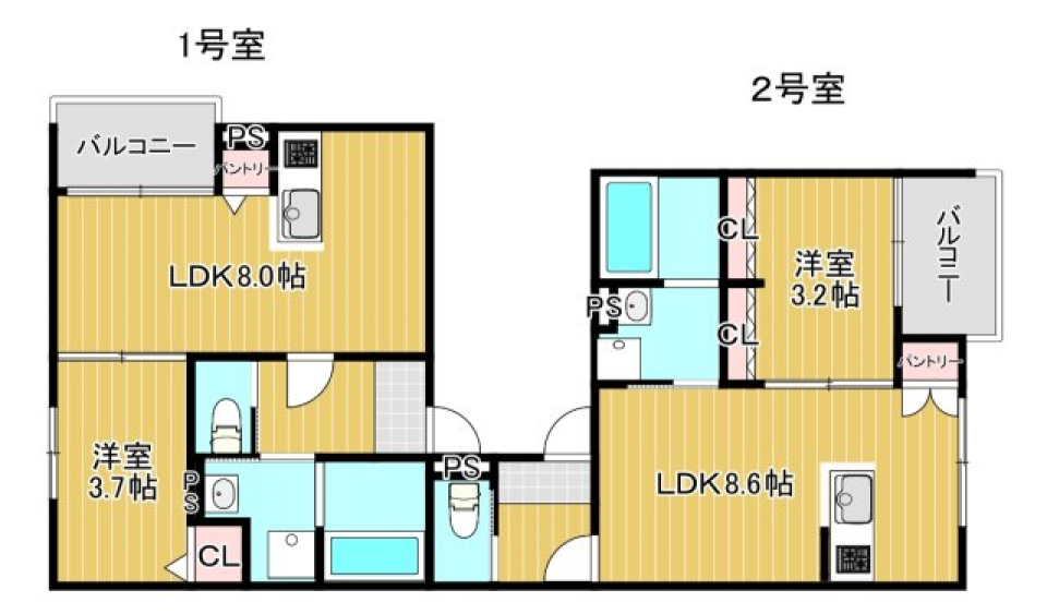 Felice古市　102号室［ペット可］の間取り図