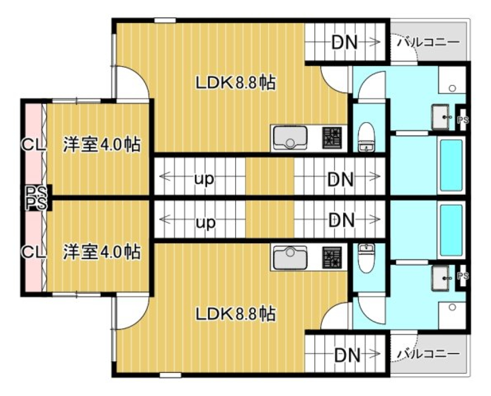 EBONY Ⅱ　201号室［ペット可］の間取り図