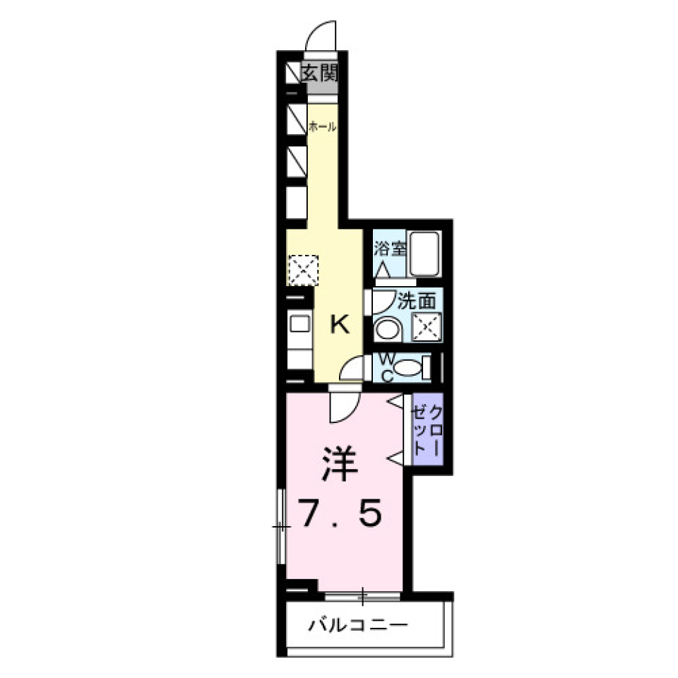 カーサ　フェリーチェ　小瀬　202号室［新築］の間取り図