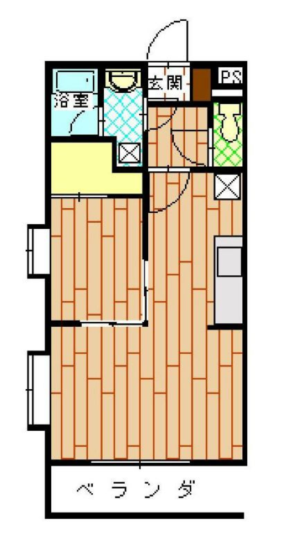 理想の１LDK暮らしの間取り図