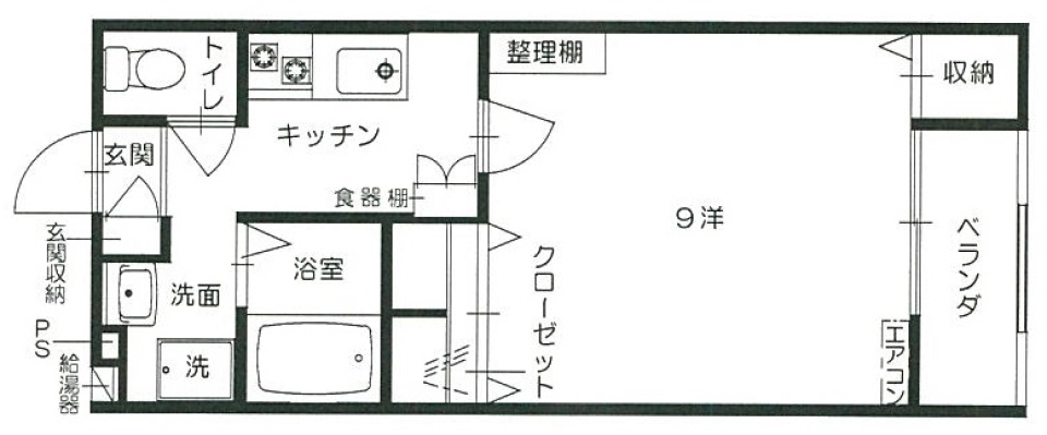 コーポさくら　202号室の間取り図