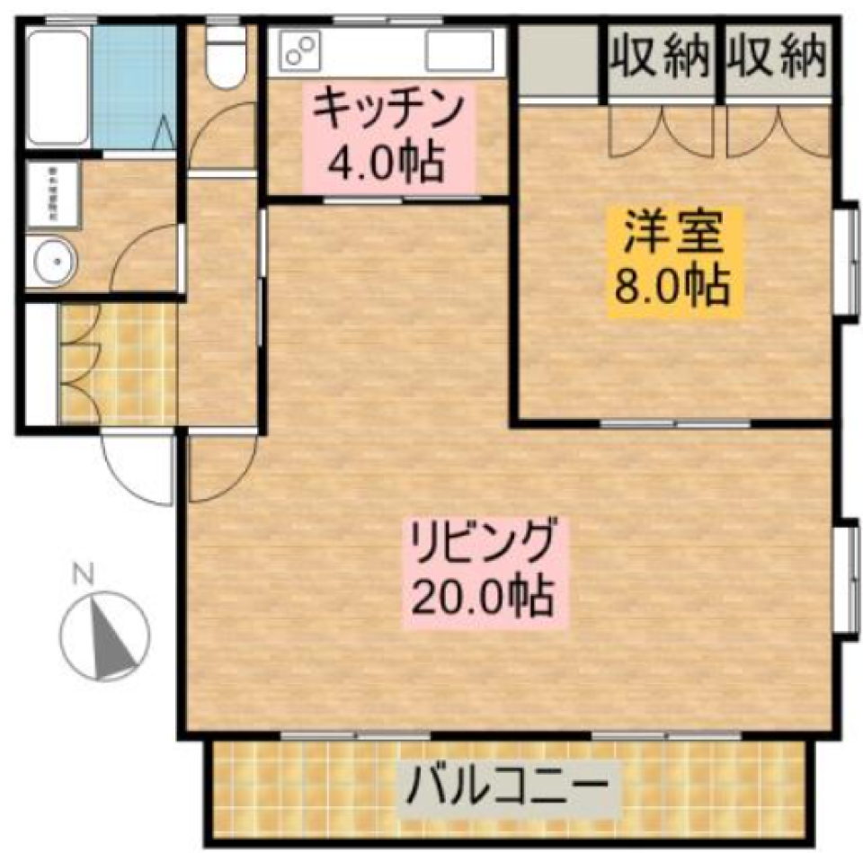 大は小を兼ねるけれどの間取り図