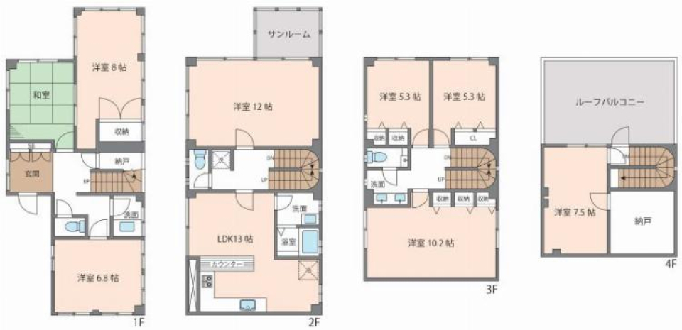 上北沢1丁目戸建(桜上水) 1棟［ペット可］の間取り図