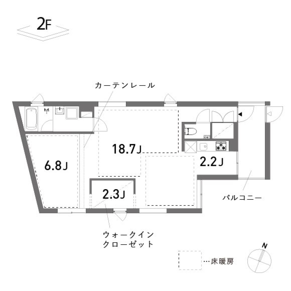 圧倒的ワンルームの間取り図