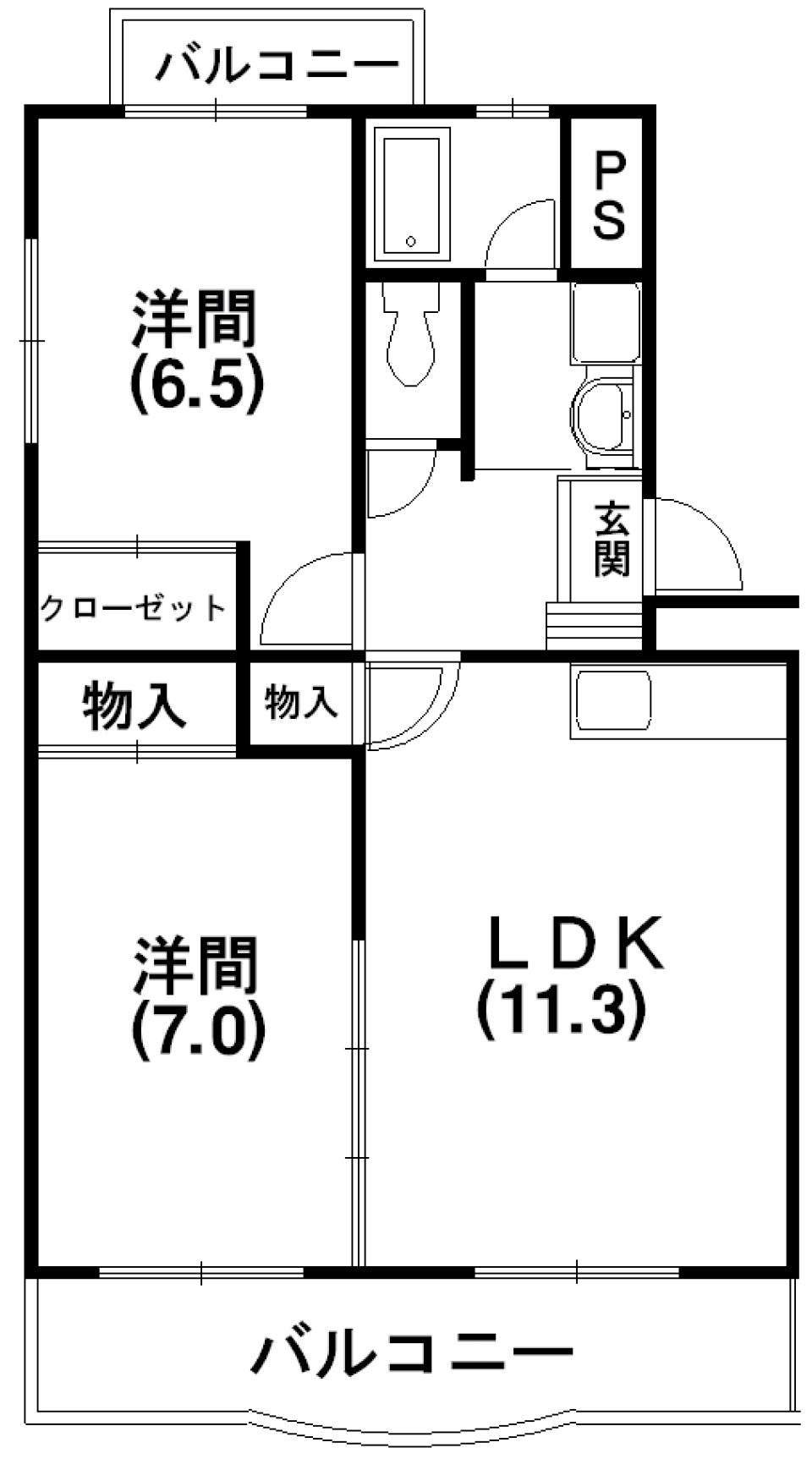 手を広げて感じるの間取り図