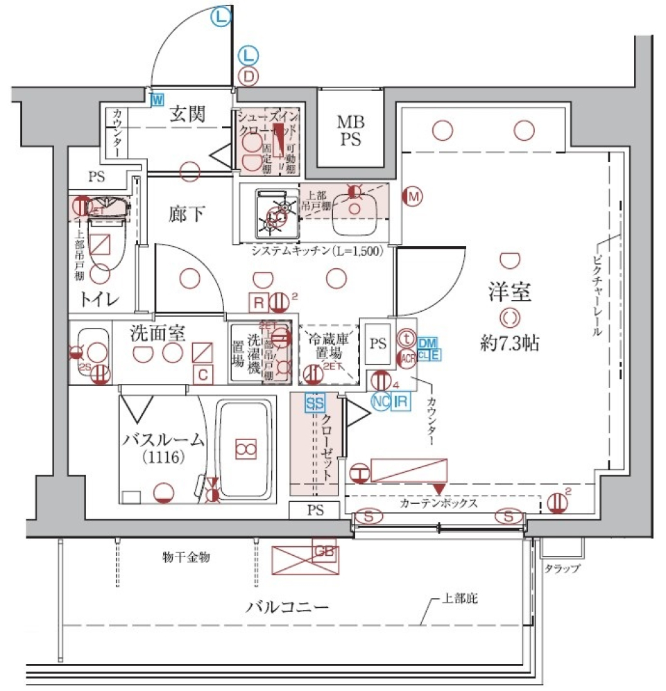 クレヴィスタ綾瀬Ⅱ　801号室［ペット可］の間取り図