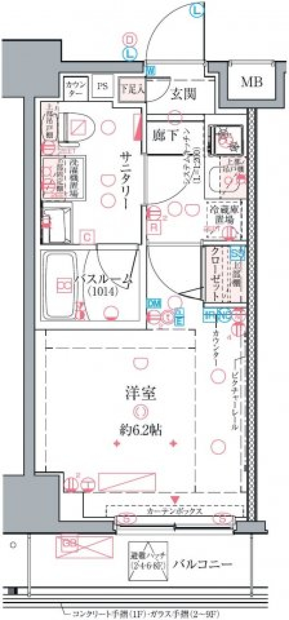 クレヴィスタ綾瀬　304号室の間取り図