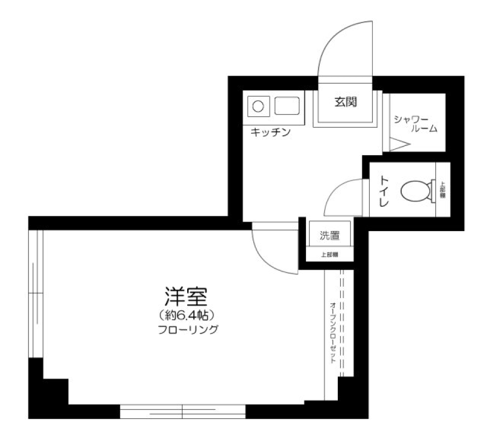 朝日ビル　401号室の間取り図