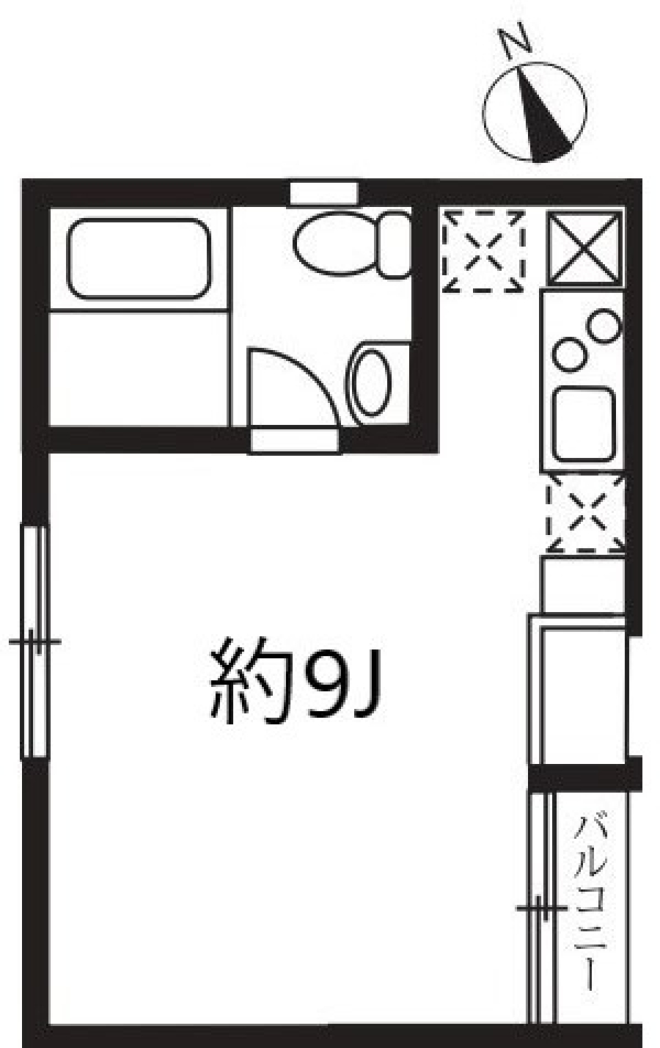 透け感を楽しんでの間取り図