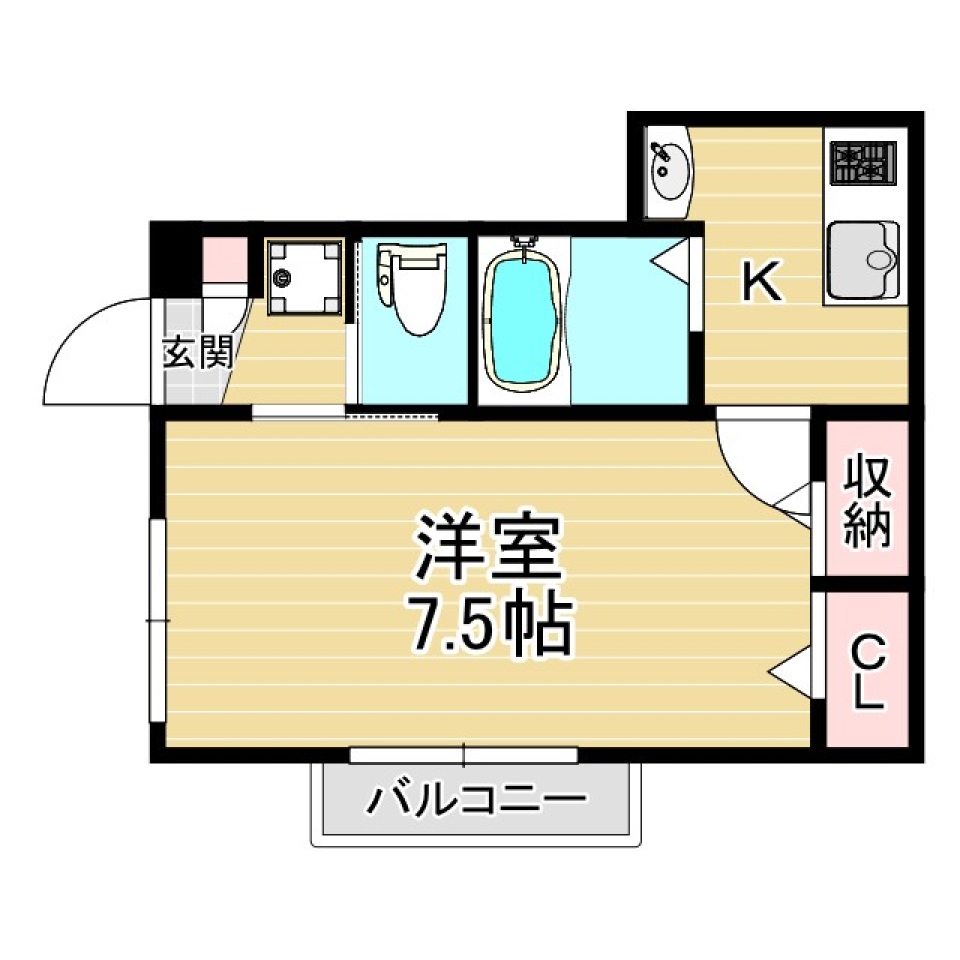 ハックベリーズⅡ　101号室の間取り図