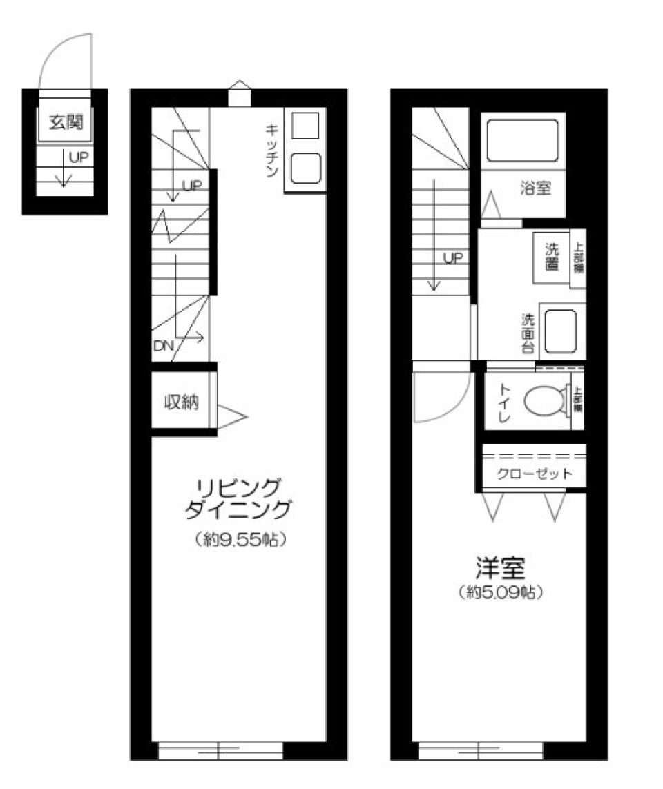 サザンロード飛田給　204号室［新築］の間取り図