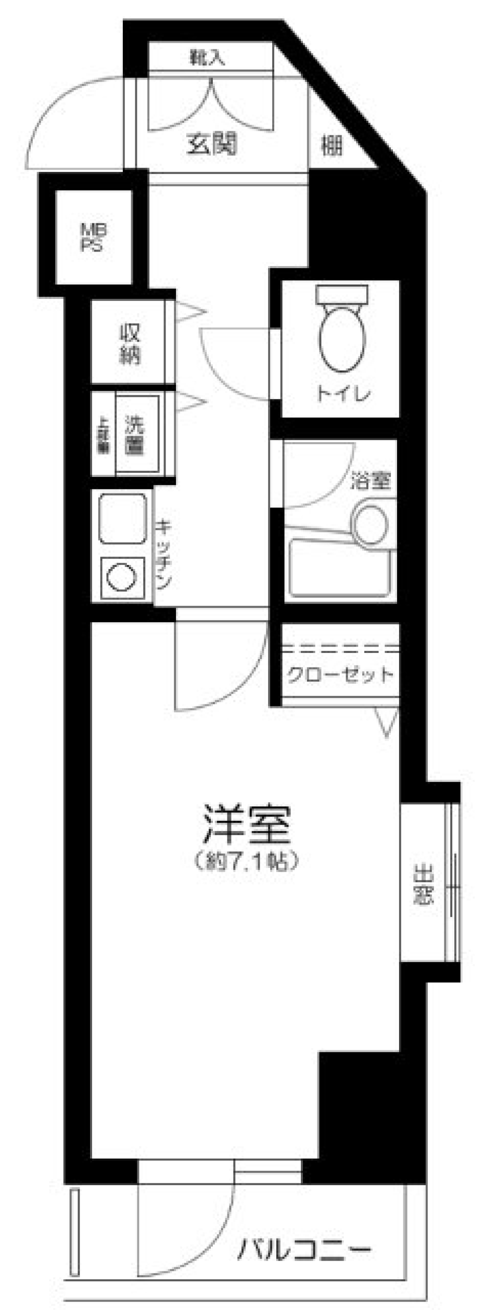 グランド・ガーラ笹塚 508号室の間取り図