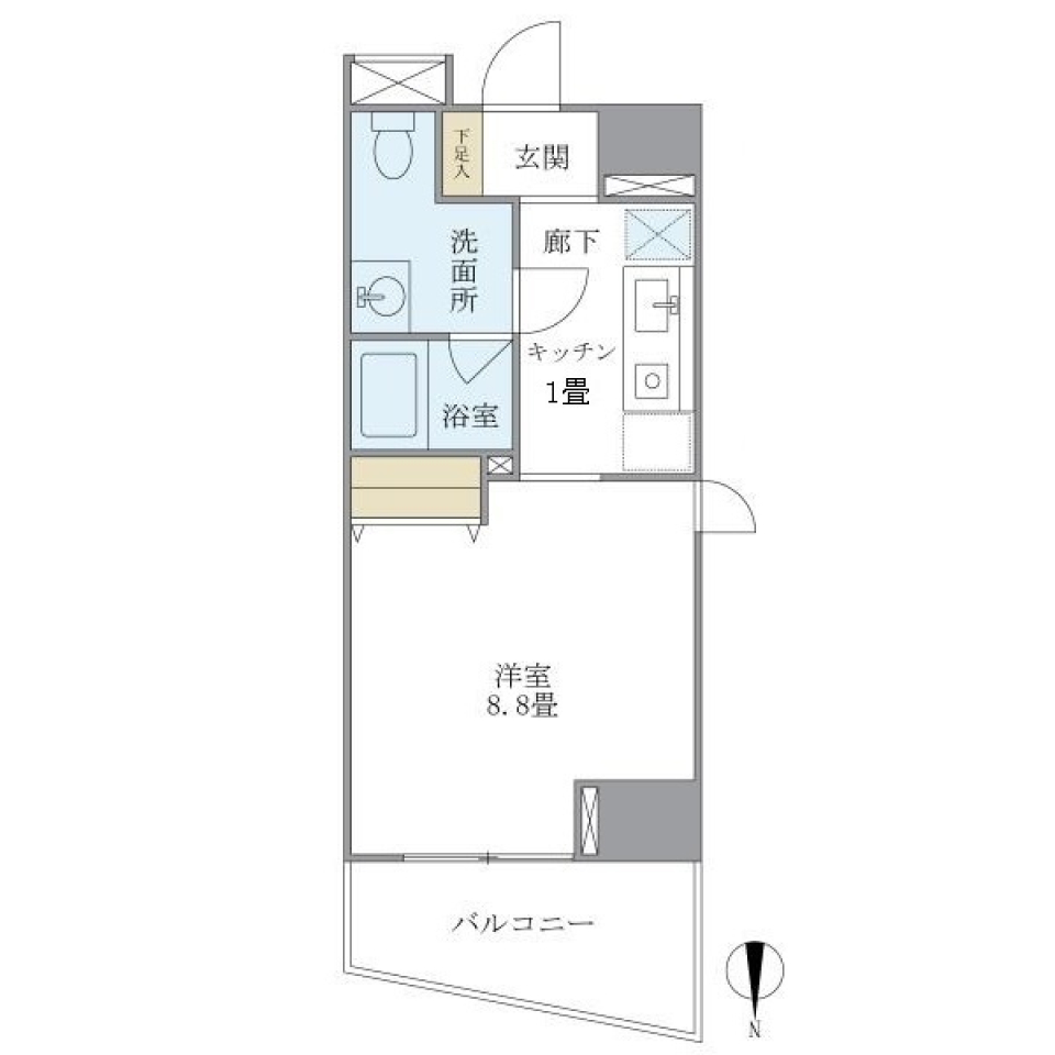 マイプレジール広尾　1006号室の間取り図