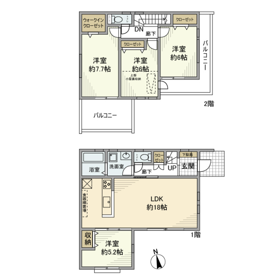 国分北戸建の間取り図