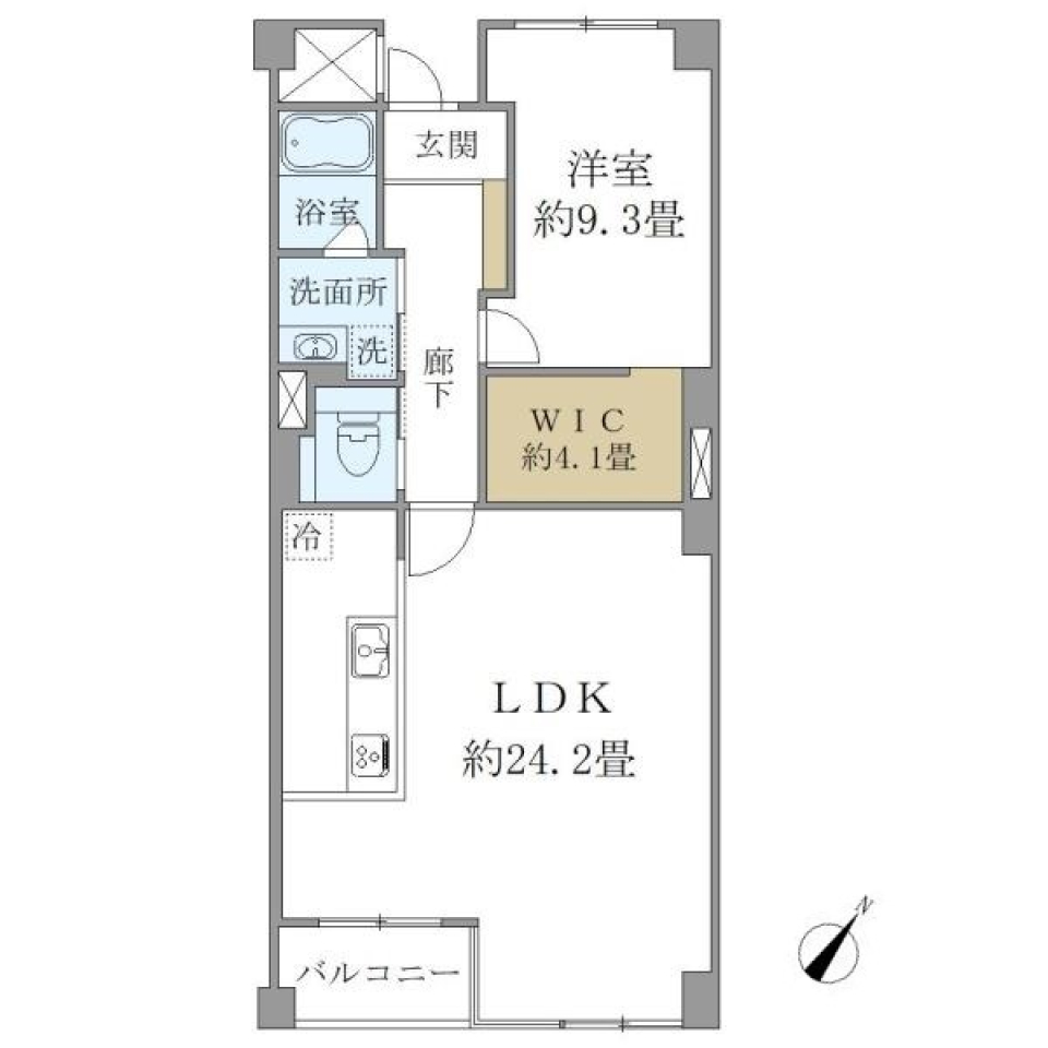 グランマルジュ市ヶ谷　302号室の間取り図