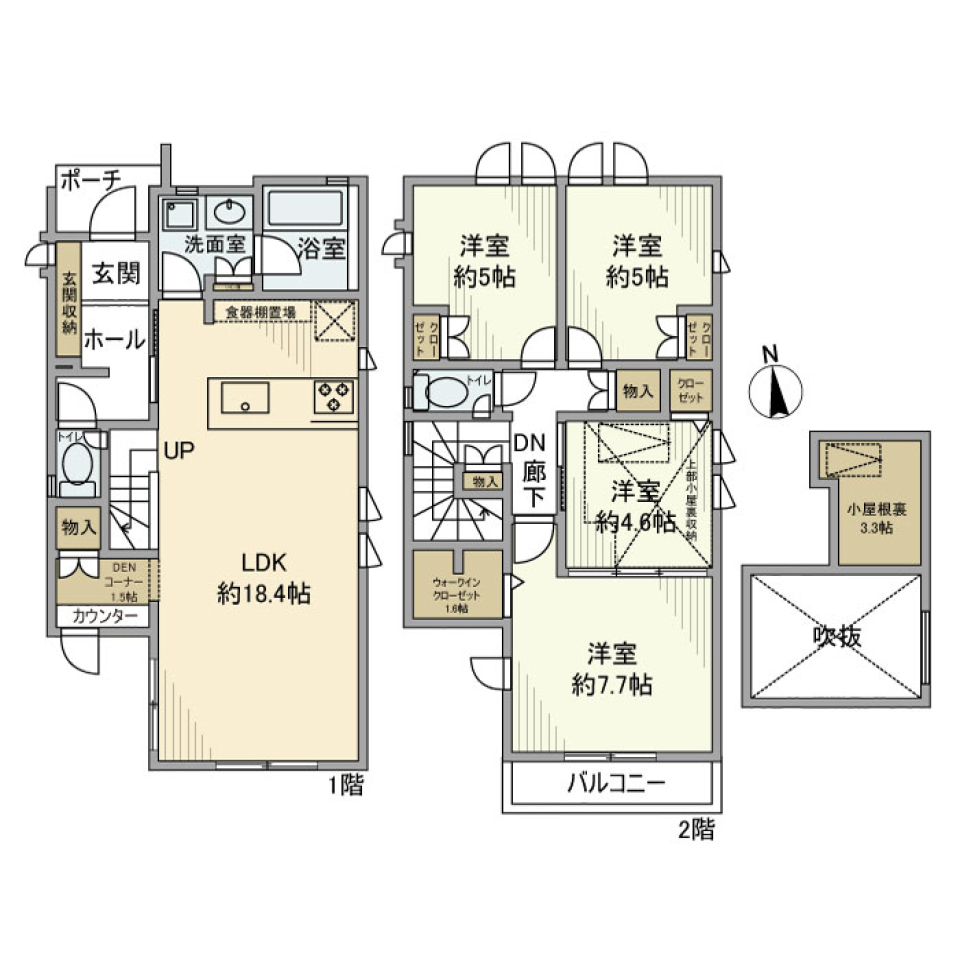 高井戸東戸建の間取り図