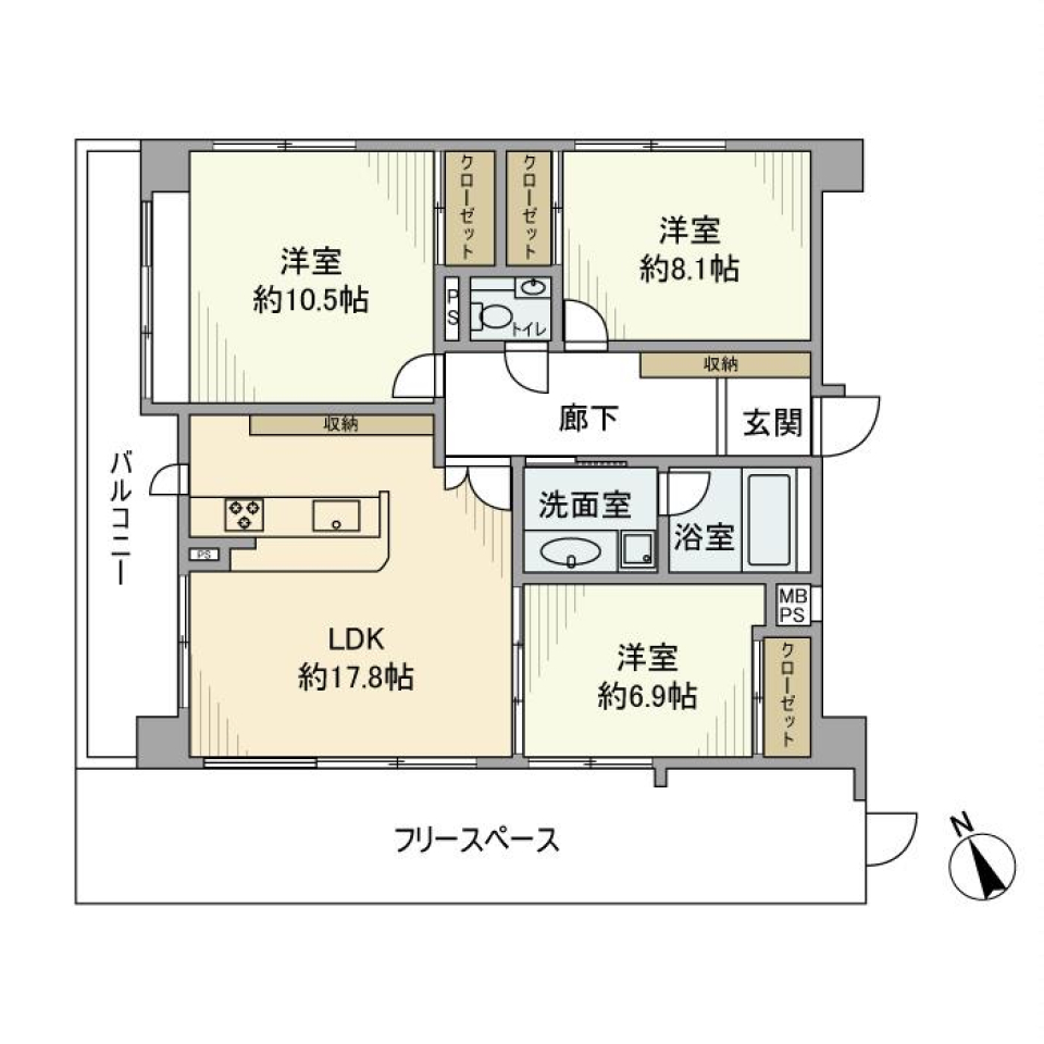 ヴィンテージファースト千石　102号室の間取り図