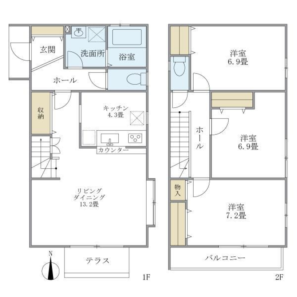 久が原六丁目レジデンス　B号室の間取り図