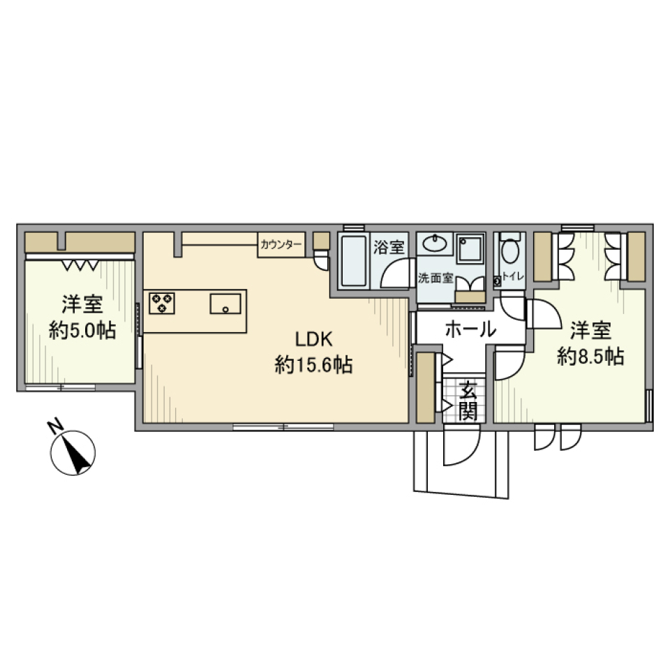 中町戸建　1Fの間取り図