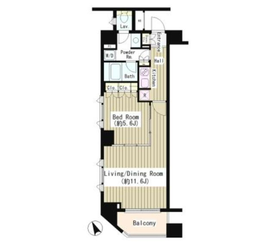 コクヨーレ日本橋 509号室の間取り図