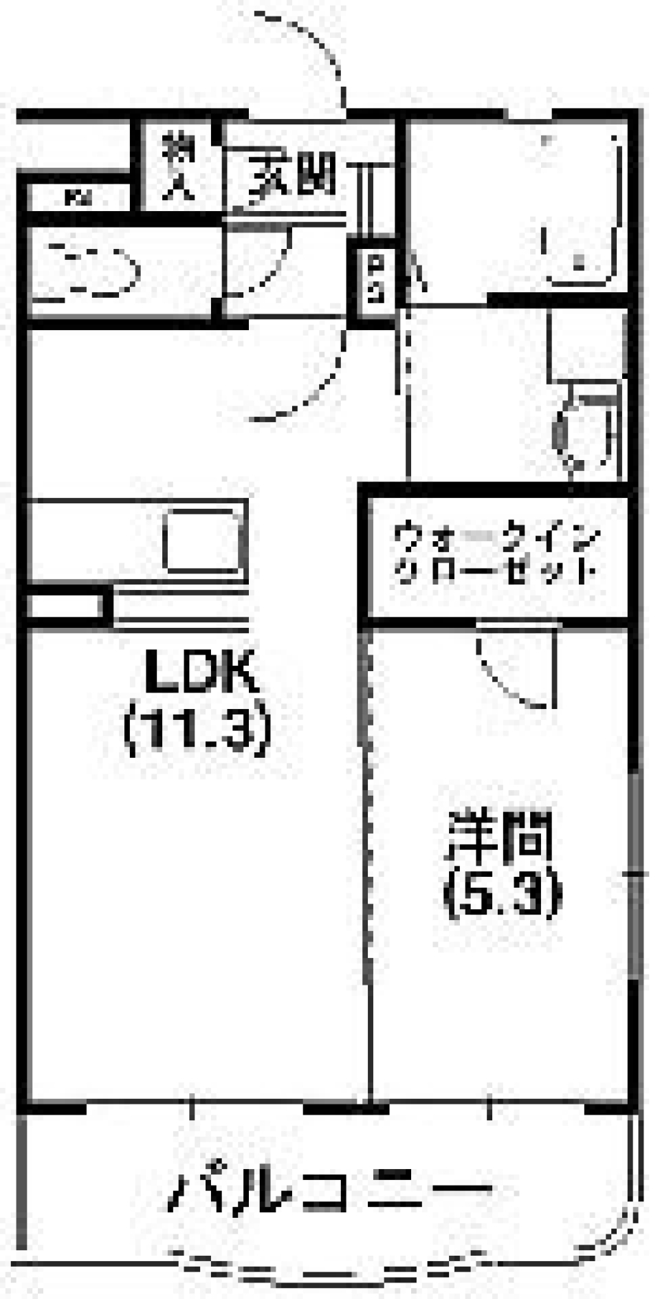 ミントグリーン色の風の間取り図