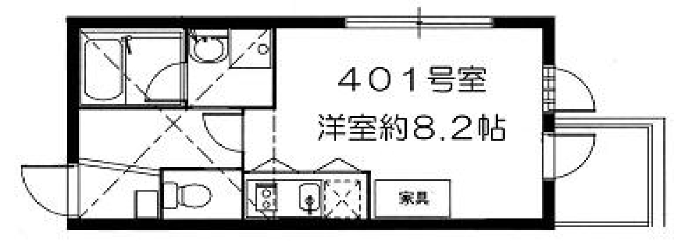 Groovy Ebis　401号室の間取り図