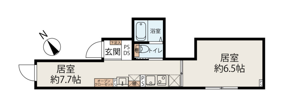 Alivio 千石　102号室［ペット可］の間取り図