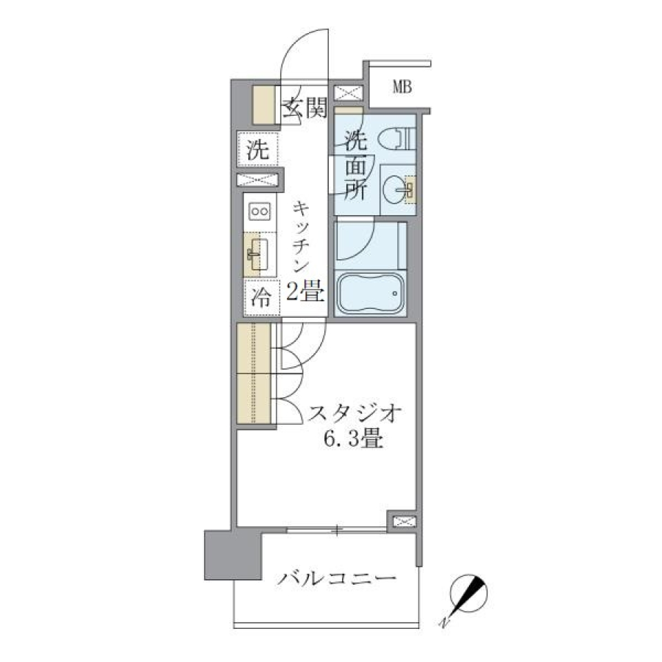 アパートメンツ千駄木　202号室の間取り図