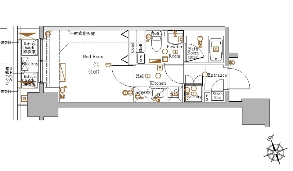 ブレシア銀座イースト　902号室［ペット可］の間取り図