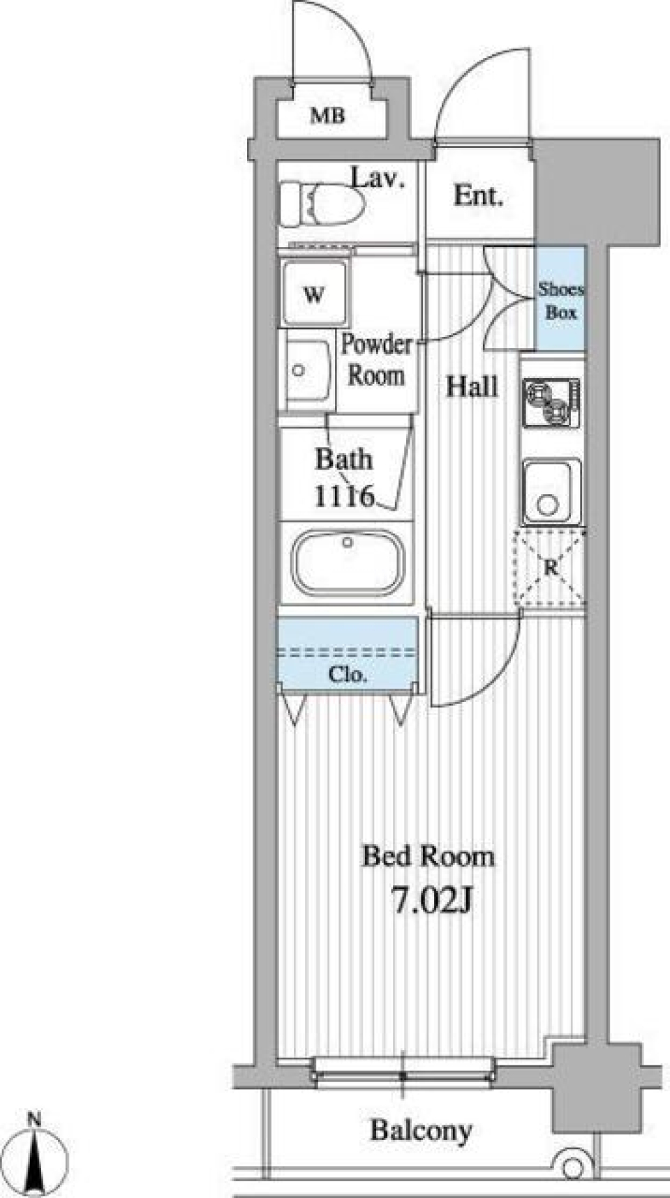 グランジュエ本所　408号室の間取り図